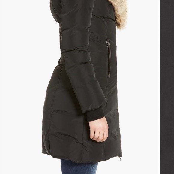 Mackage Black Puffer Coat with Fur Trim - Picture 3 of 9